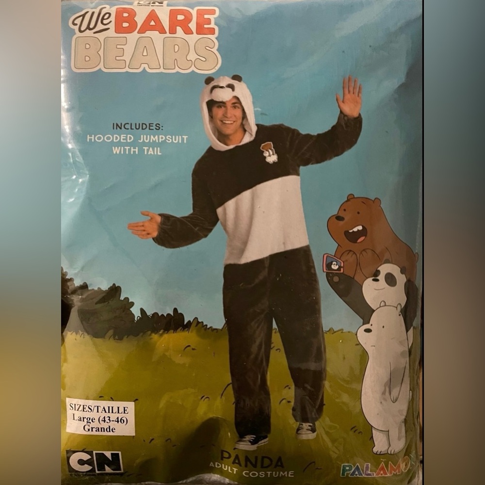 Brand New We Bare Bears Adult Large 43-46 Costume